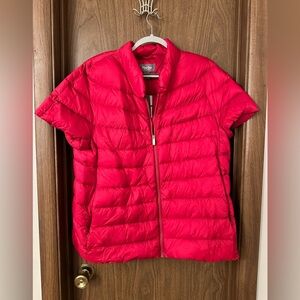 Martha Stewart red puffer vest